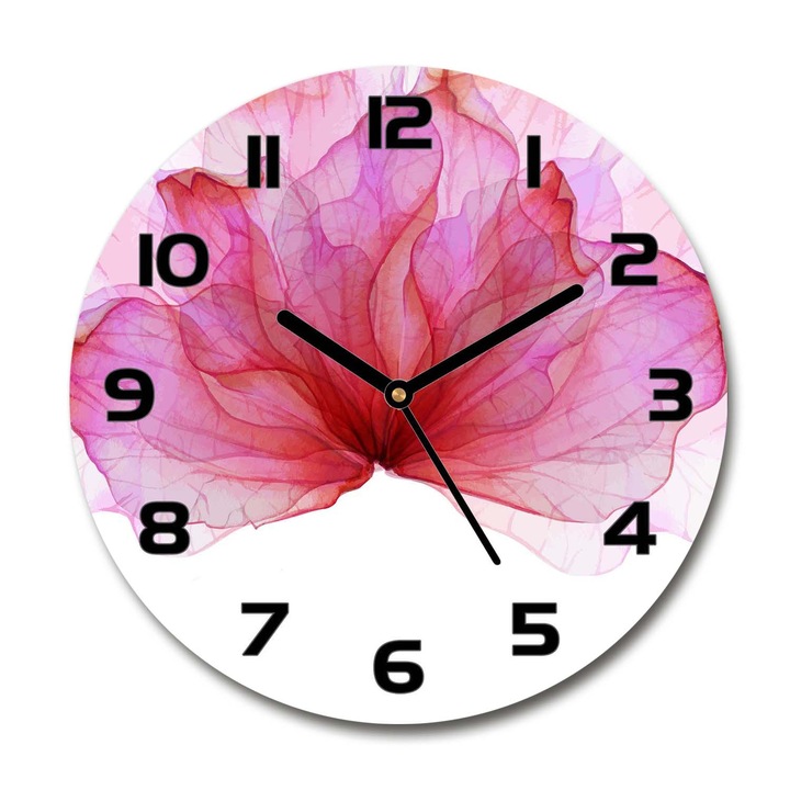 Dekor órá, Tulup, falióra, rózsaszín virág, 30fi cm