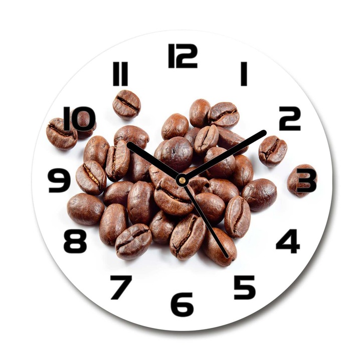 Fali óra, Kávébab, Barna, 30 fi cm