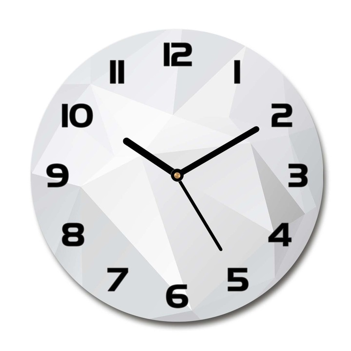 Dekoratív óra, absztrakció, háttér, Fehér/Fekete, 30 fi cm