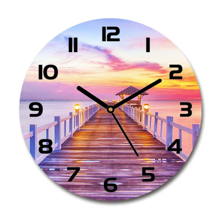 Dekor órá, fából készült móló, Narancssárga, 30 fi cm