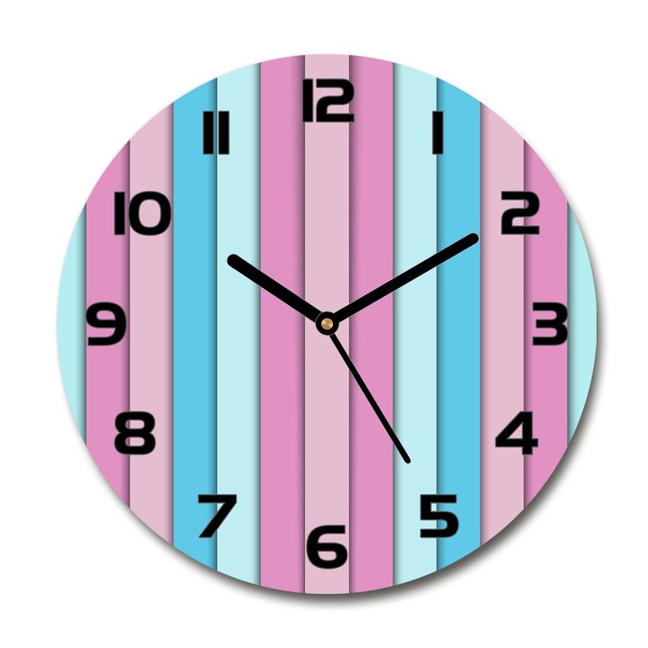 Óra Dekoratív, színes csíkos, Sokszínű, 30 fi cm