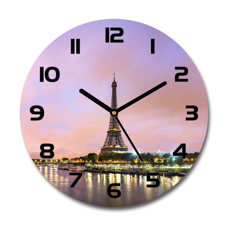 Dekoratív óra, Párizsi Eiffel-torony, Sokszínű, 30 fi cm