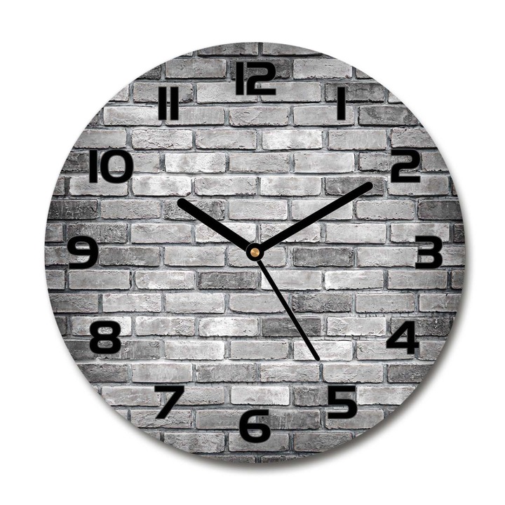 Óra Dekoratív, téglafal, Szürke, 30 fi cm