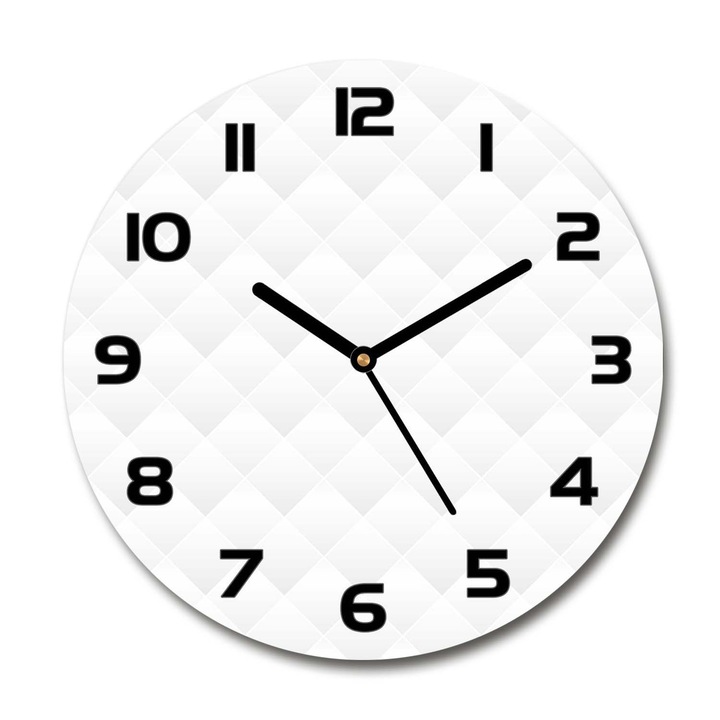 Ceas de perete. de sticla. abstract. Alb. Rotund Ø30 cm. 81713456