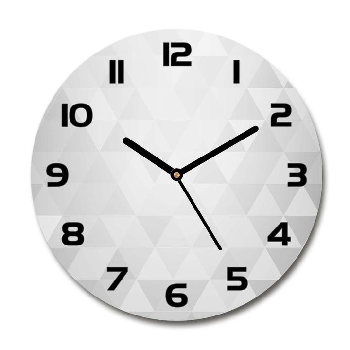 Ceas de perete. de sticla. abstract. Gri. Rotund Ø30 cm. 71364312