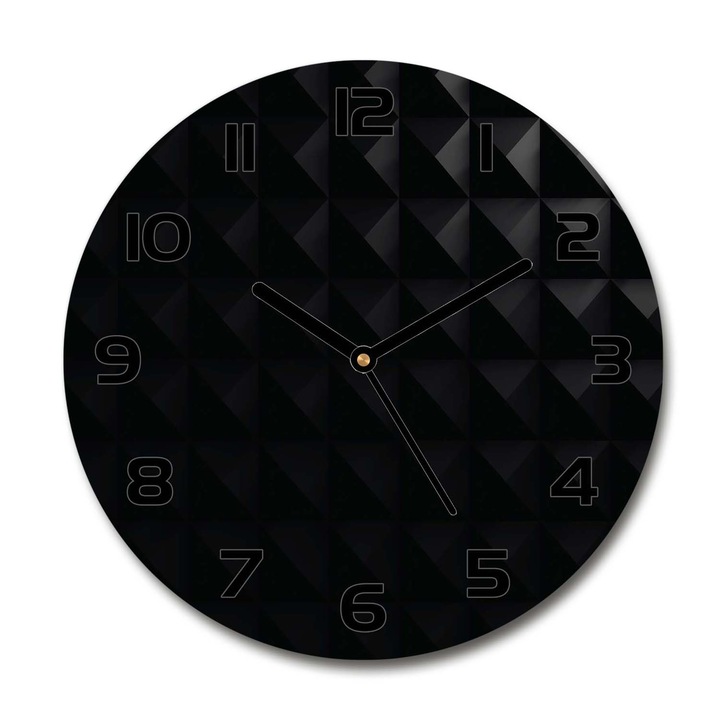 Szobai óra, absztrakció, háttér, Fekete, 30 fi cm
