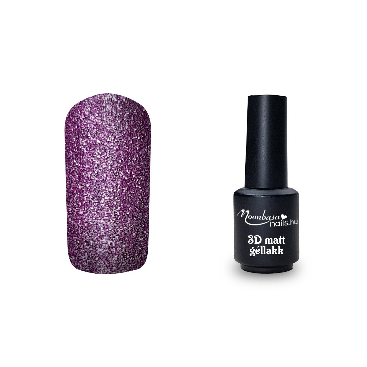 Oja semipermanenta 3D Matt Gel, MoonbasaNails, No 712, Violet, 5 ml