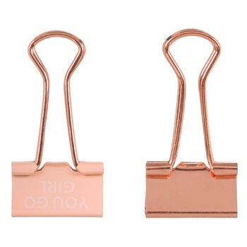 Set clipsuri metalice, Zola, 10bucati,pink gold, 19 mm Set clipsuri metalice, Zola, 10bucati,pink gold, 19 mm