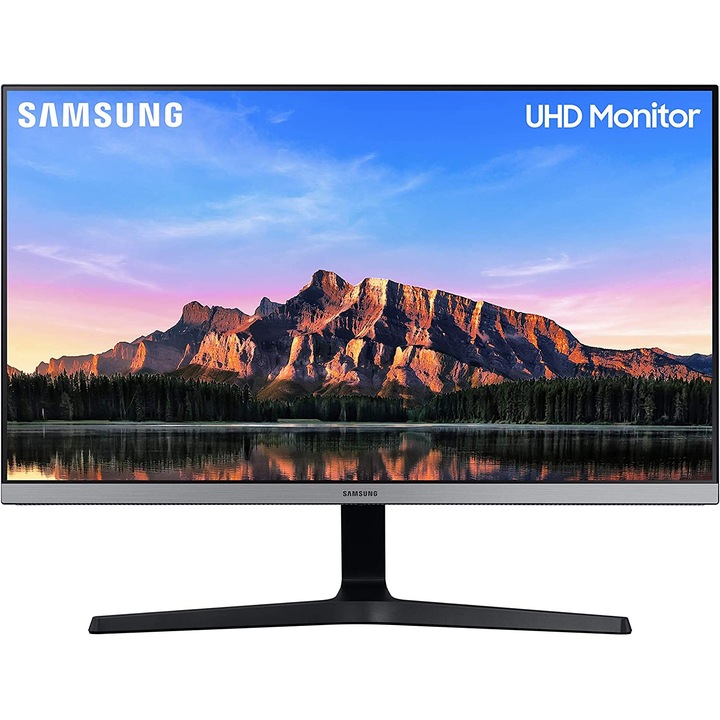 Samsung UHD UR55 Nagy felbontású monitor, 28", LED IPS, FreeSync, Sötétkékes szürke