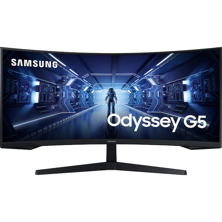 Samsung Odyssey G5 C34G55TWWR Ívelt Gaming monitor, 34, 3440x1440, 1ms, 165hz. HDR10, 1000R