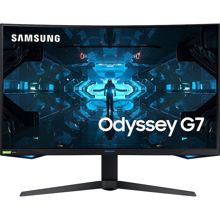 Samsung Odyssey LC32G75TQSRXEN QLED VA Gaming monitor 32, QHD, 1000R, keretnélküli, 240Hz, 1ms, G-Sync, FreeSync2, HDR600