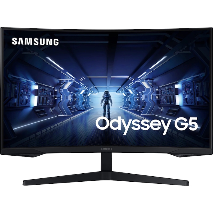 Samsung LC32G55TQWRXEN LED VA Ívelt Gaming monitor 32, WQHD, DisplayPort, 1ms, 144Hz, FreeSync, Fekete