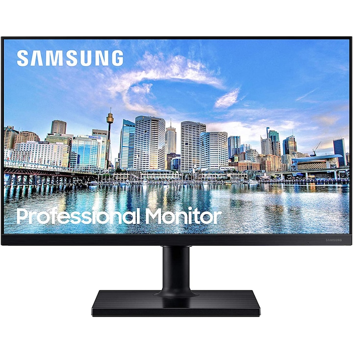 Samsung LF24T450FQRXEN LED Monitor, IPS, 23.8", Full HD, dönthető, forgatható, magasság állítható, vékony kávás, DP, HDMI, Vesa