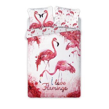 Lenjerie de pat copii Faro, TROPICAL 002, 160x200 cm, Multicolor, 100% bumbac Lenjerie de pat copii Faro, TROPICAL 002, 160x200 cm, Multicolor, 100% bumbac