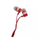 Casti audio SIKS® stereo, cu fir 1m, 3.5 mm mini audio jack, alb-rosu