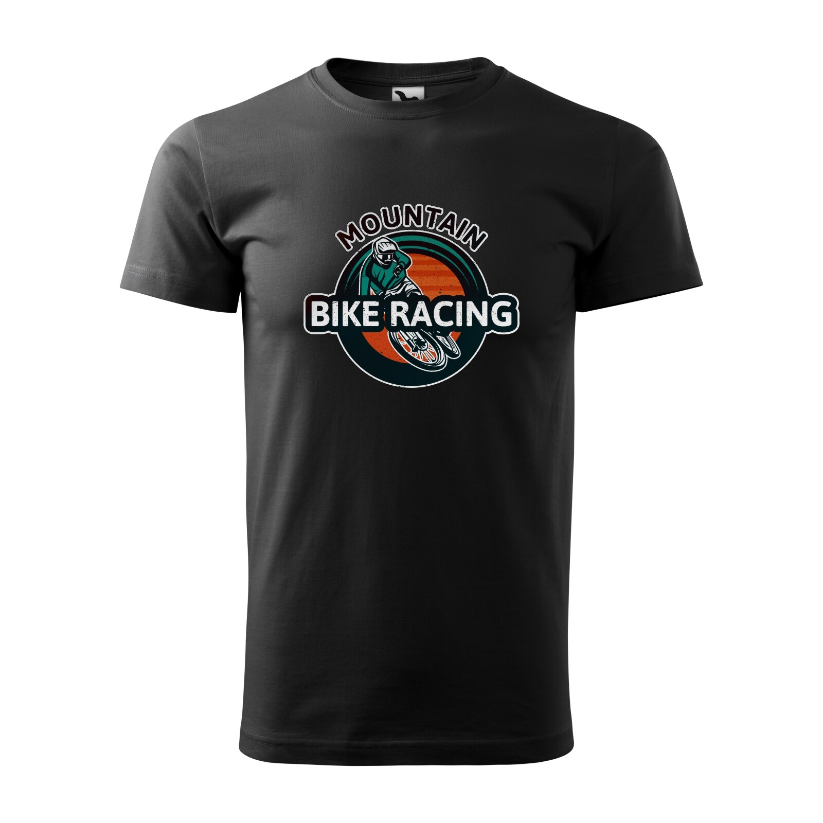 Tricou negru barbati, idee de cadou, pentru biciclisti MTB, Mountain Bike Racing, marime XL