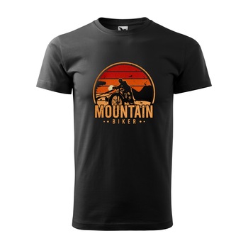Tricou negru barbati, idee de cadou, pentru biciclisti MTB, Mountain Biker, marime L