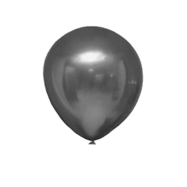 Set 100 Baloane Chrome Latex Graphite Negru, 13 cm / 5 inch, Balloons Shop