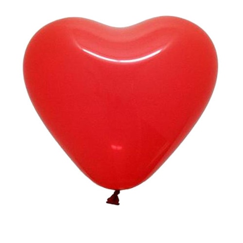 Set 100 Baloane Inima Latex Rosu, 30 cm / 12 inch, Balloons Shop
