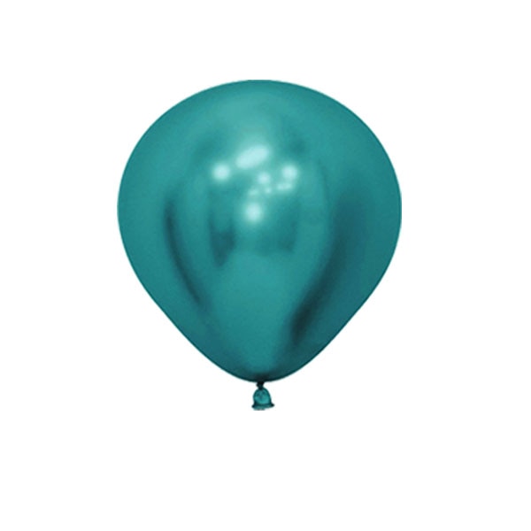 Set 100 Baloane Chrome Latex Verde, 13 cm / 5 inch, Balloons Shop