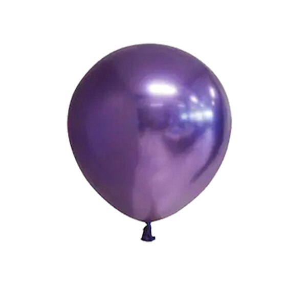 Set 100 Baloane Chrome Latex Graphite Mov, 13 cm / 5 inch, Balloons Shop