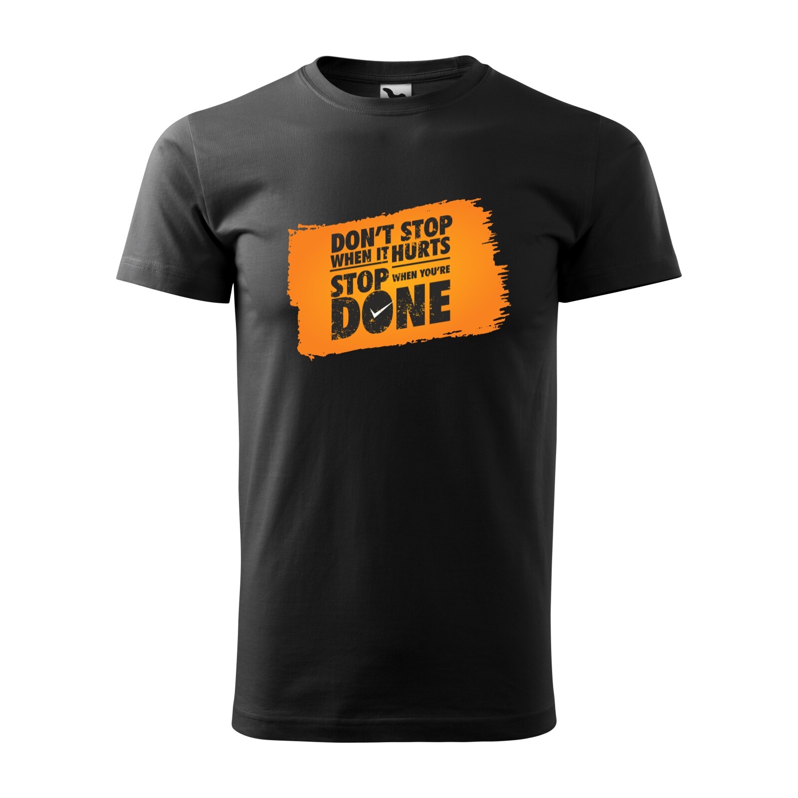 Tricou negru barbati, idee de cadou, pentru pasionatii de fitness/sala, Dont Stop When it Hurts, marime S