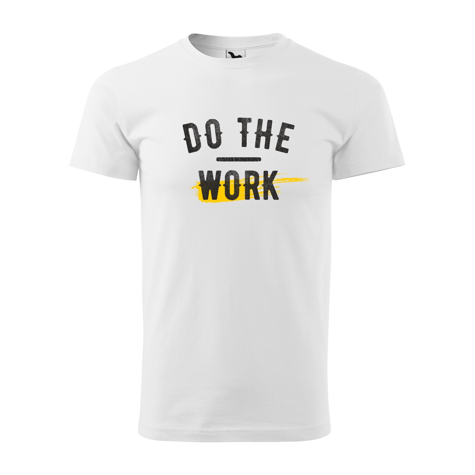 Tricou alb barbati, idee de cadou, pentru pasionatii de fitness/sala, Do The Work, marime L