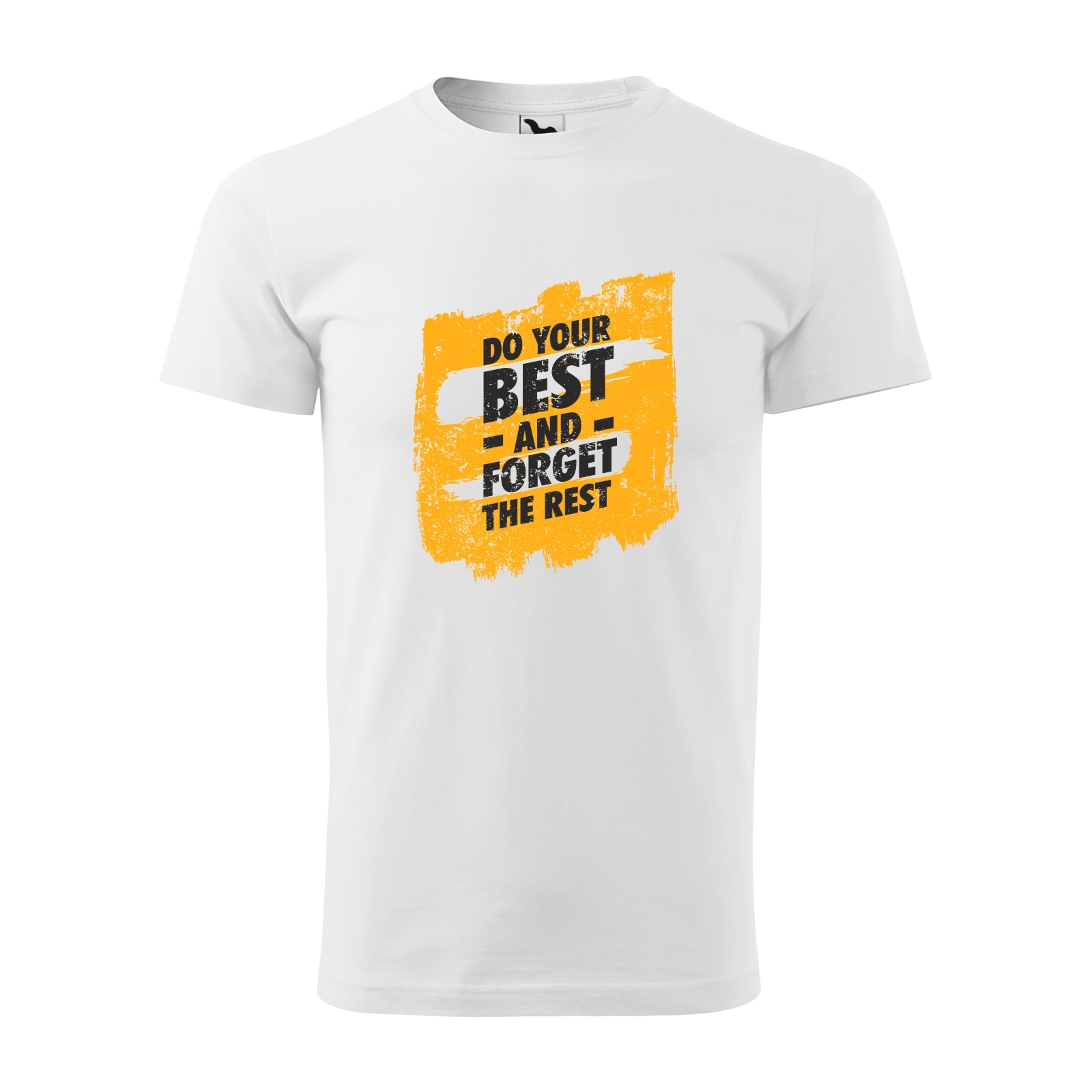Tricou alb barbati, idee de cadou, pentru pasionatii de fitness/sala, Do Your Best and Forget the Rest, marime S