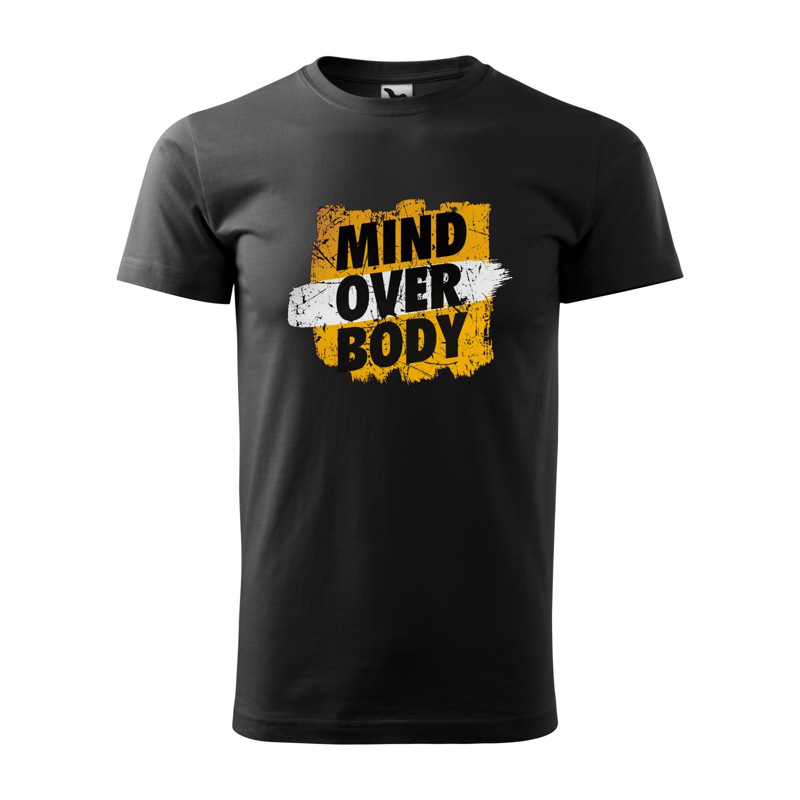 Tricou negru barbati, idee de cadou, pentru pasionatii de fitness/sala, Mind Over Body, marime L