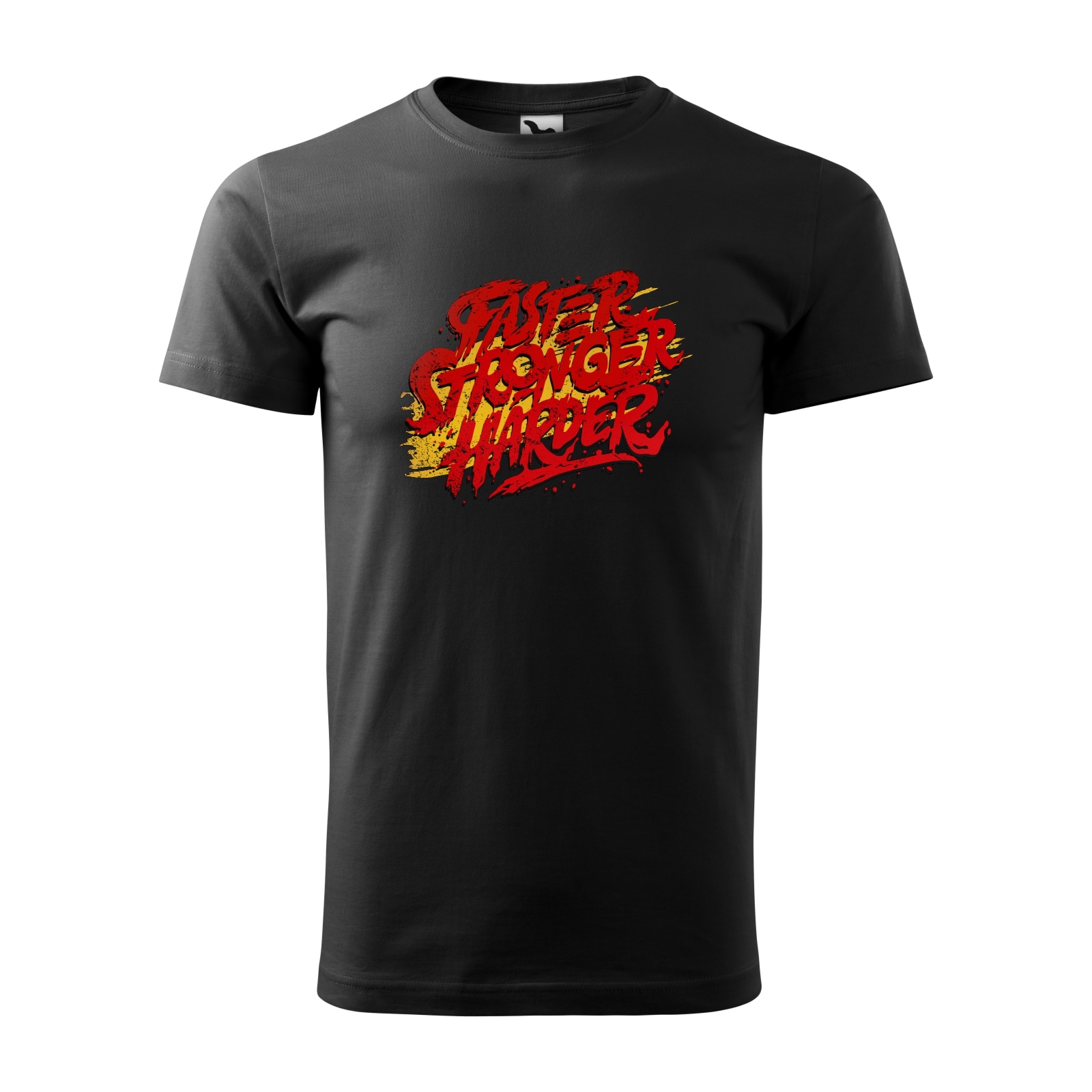 Tricou negru barbati, idee de cadou, pentru pasionatii de fitness/sala, Faster Stronger Harder, marime M