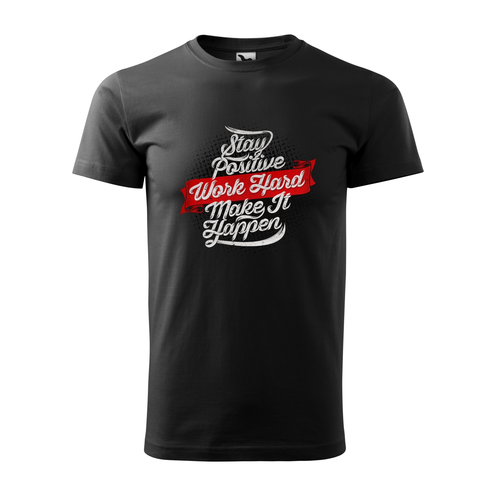 Tricou negru barbati, idee de cadou, pentru pasionatii de fitness/sala, Stay Positive Work Hard Make it Happen, marime M