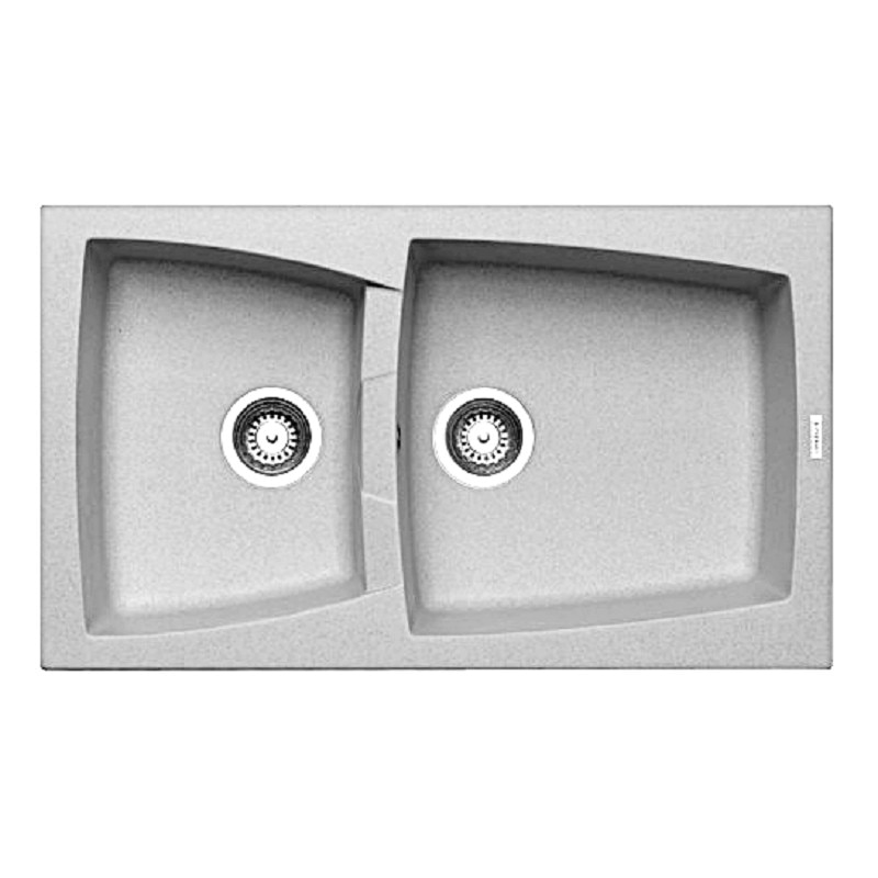 Chiuveta bucatarie Pyramis CALDERA 1000x510 1 3/4B, adancime 230mm, reversibila, montare pe blat, Pyragranite gri