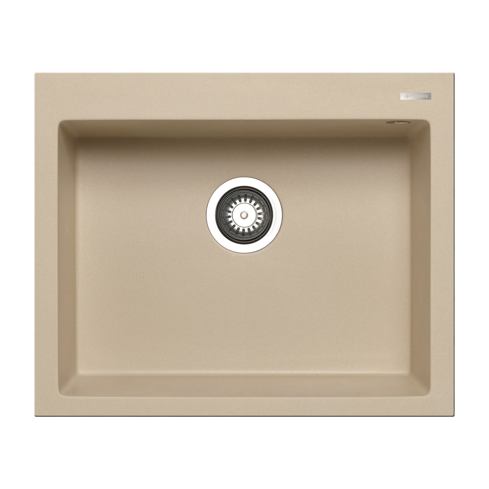 Chiuveta bucatarie Pyramis ISTROS 610x500 1B, adancime 200mm, montare pe blat, Pyragranite mocha