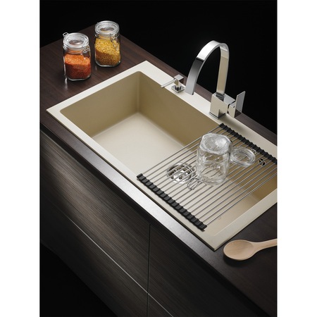 Chiuveta bucatarie Pyramis ISTROS 610x500 1B, adancime 200mm, montare pe blat, Pyragranite alb