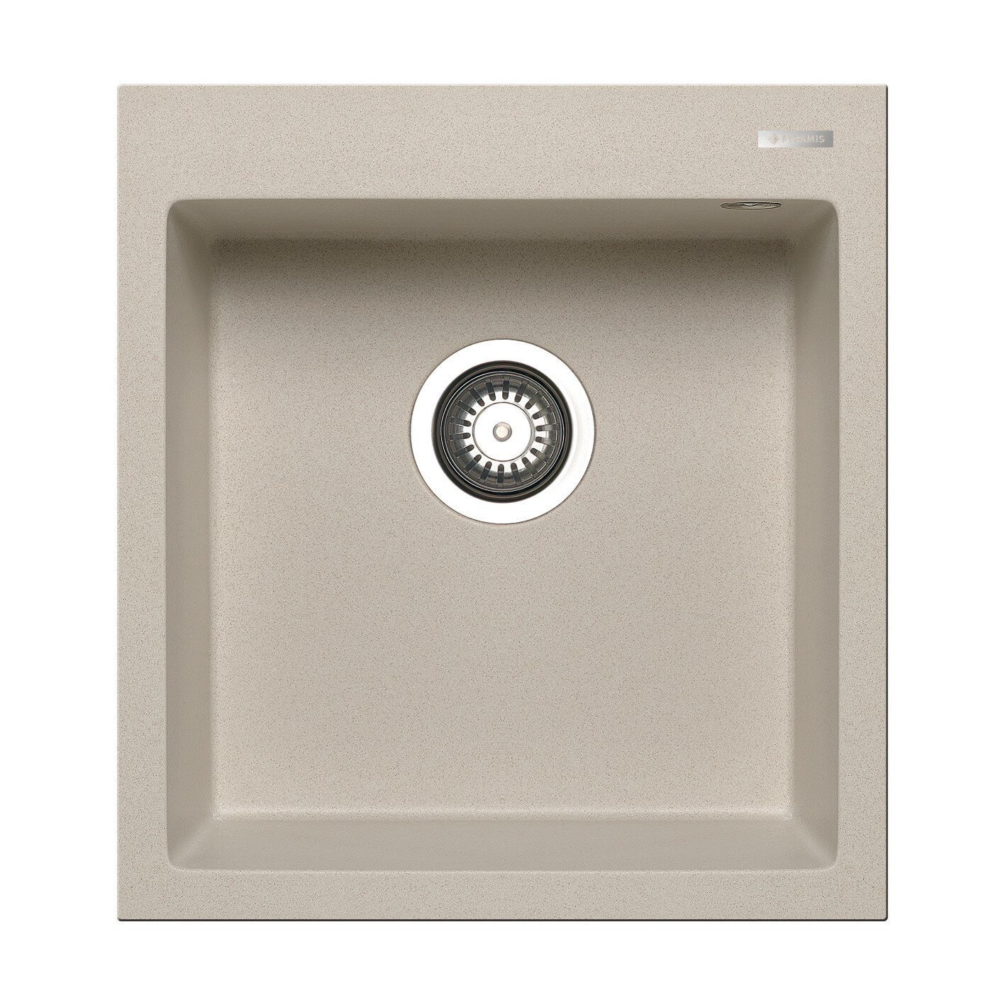 Chiuveta bucatarie Pyramis ISTROS 460x500 1B, adancime 200mm, montare pe blat, Pyragranite bej