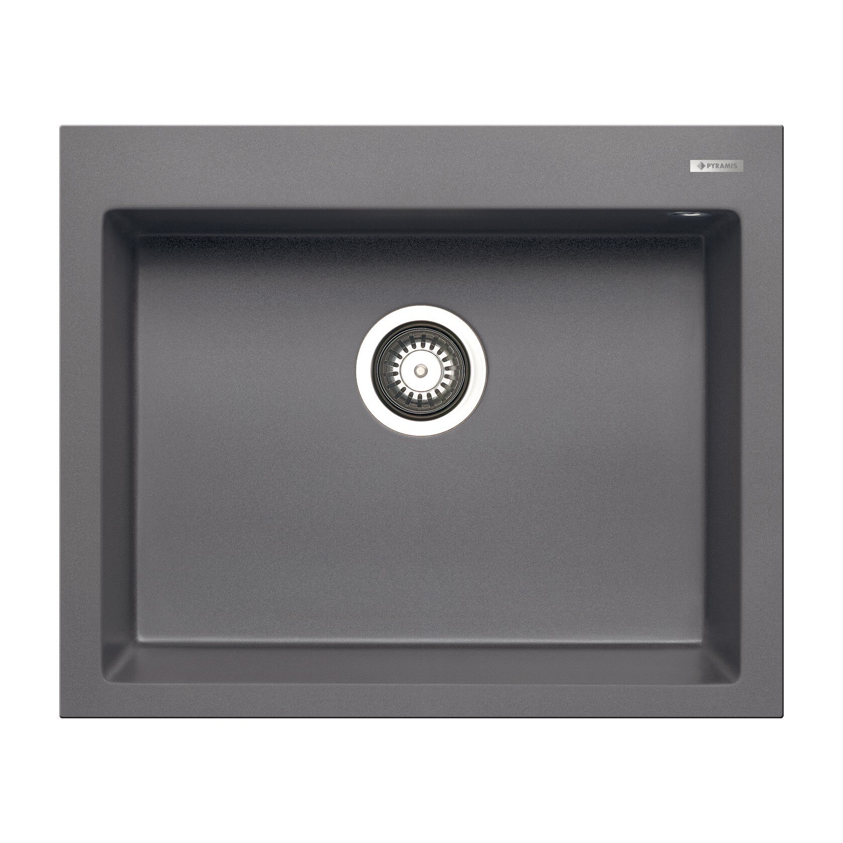 Chiuveta bucatarie Pyramis ISTROS 610x500 1B, adancime 200mm, montare pe blat, Pyragranite gri