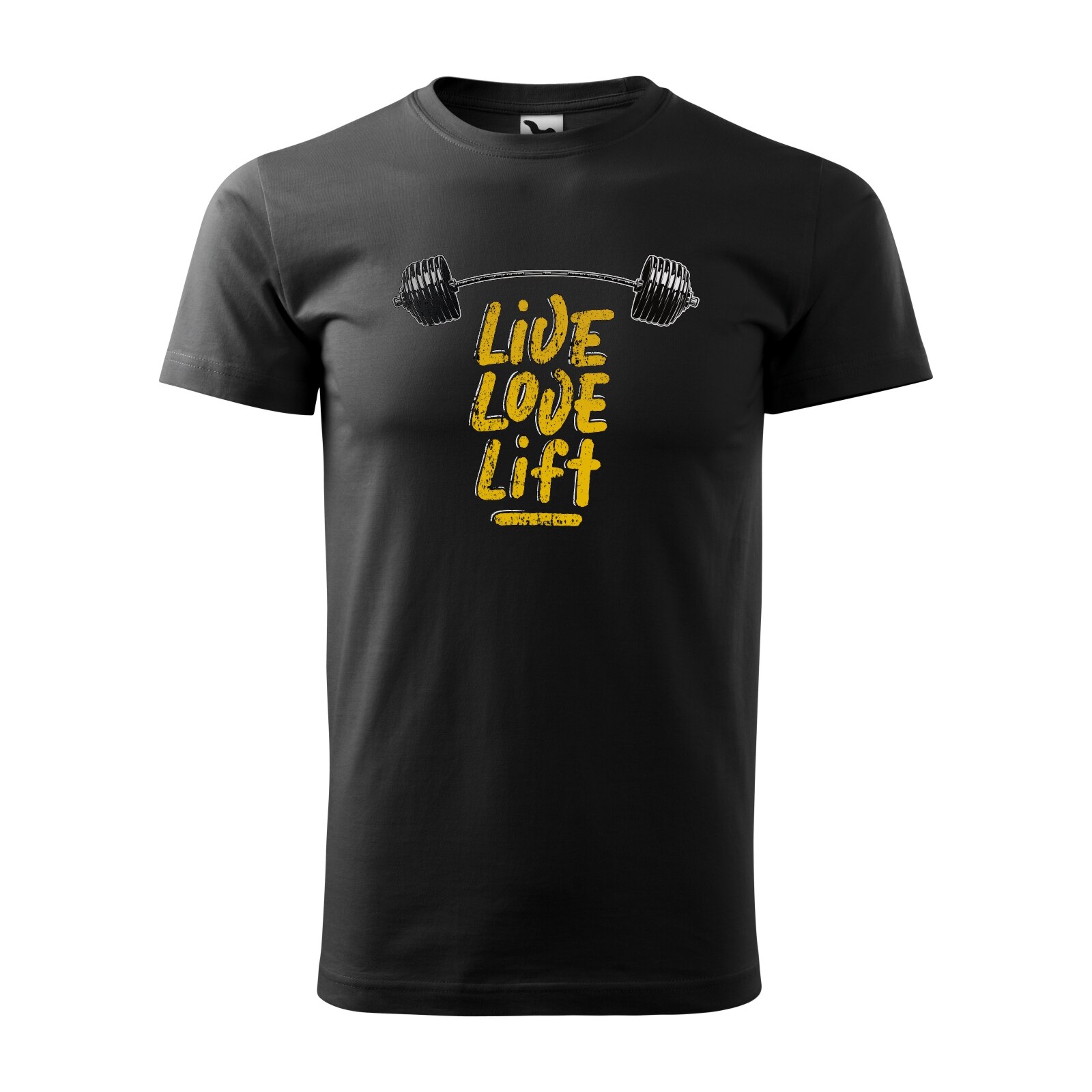Tricou negru barbati, idee de cadou, pentru pasionatii de fitness/sala, Live Love Lift, marime S
