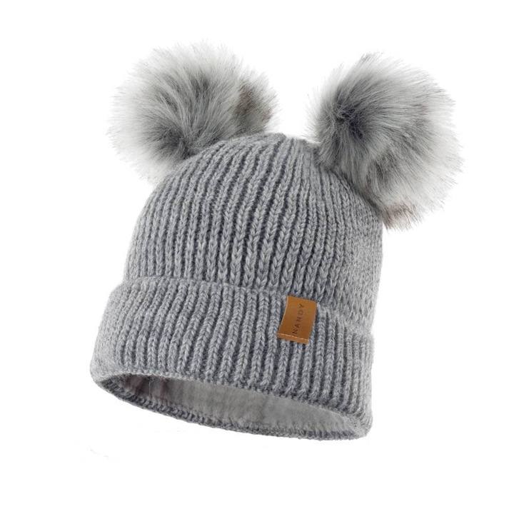 Caciula, Nandy, pentru copii, Gri deschis, 17223-JASN-SZAR