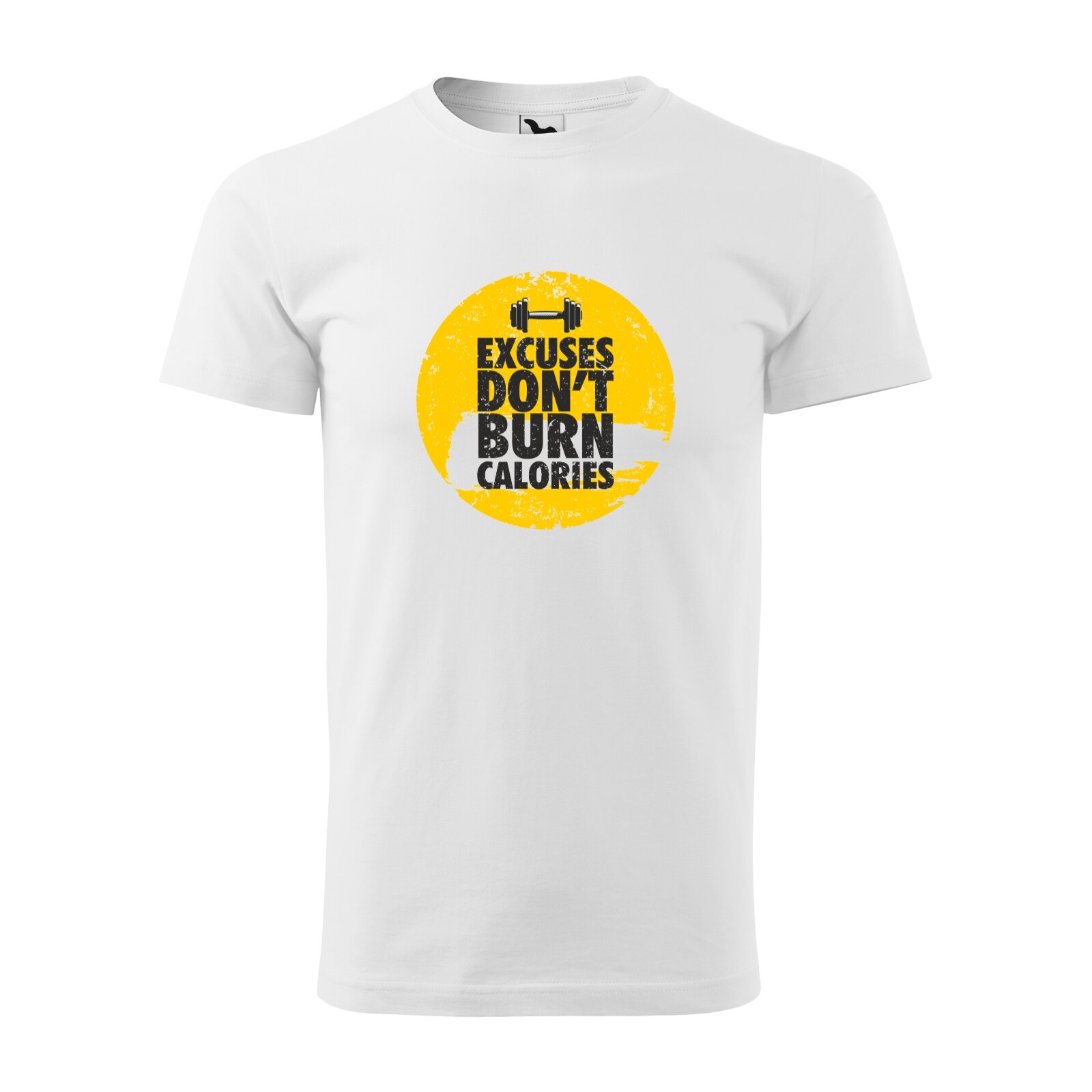Tricou alb barbati, idee de cadou, pentru pasionatii de fitness/sala, Excuses Dont Burn Calories Point, marime 2XL