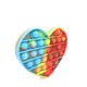 Jucarie antistres Push Pop Bubble, Pop It, Inimioara, Graffiti, M1, 13x10 cm, Shop Like A Pro ®