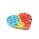 Jucarie antistres Push Pop Bubble, Pop It, Inimioara, Graffiti, M1, 13x10 cm, Shop Like A Pro ®