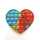 Jucarie antistres Push Pop Bubble, Pop It, Inimioara, Graffiti, M1, 13x10 cm, Shop Like A Pro ®