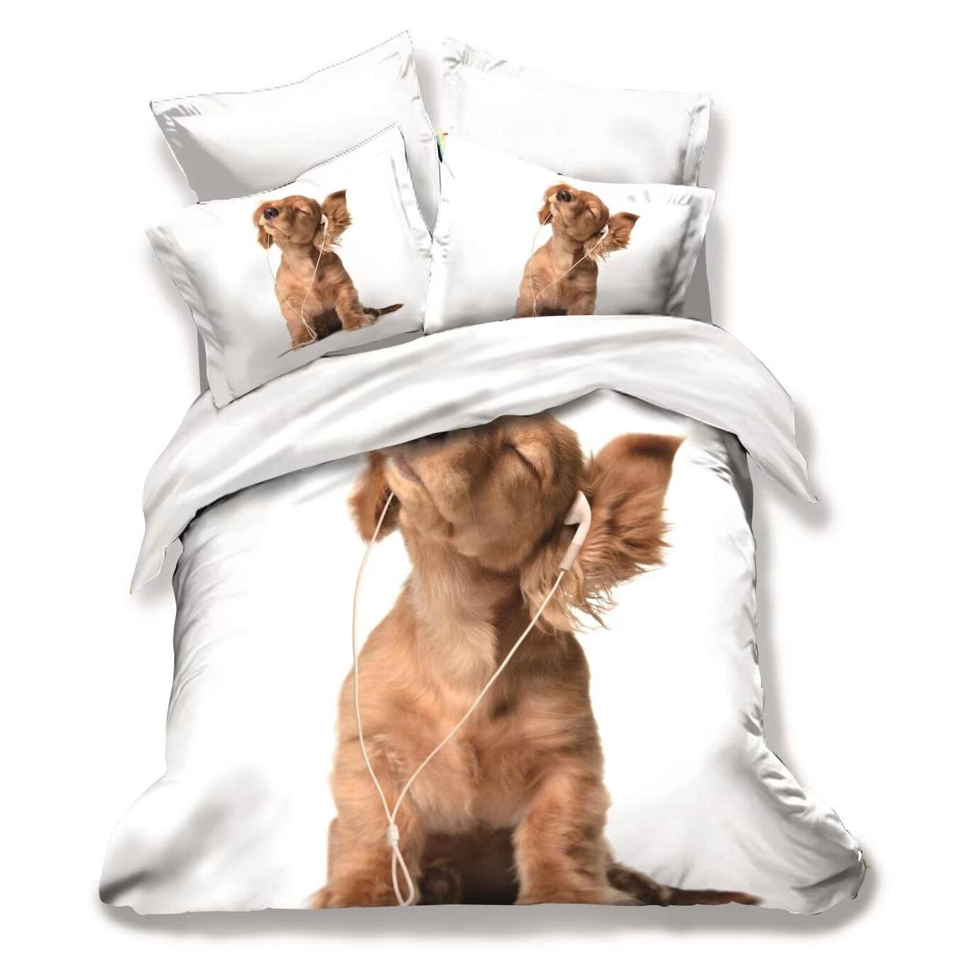 Lenjerie de pat dublu 3D finet, 6 piese, Ralex Pucioasa, FN3D31