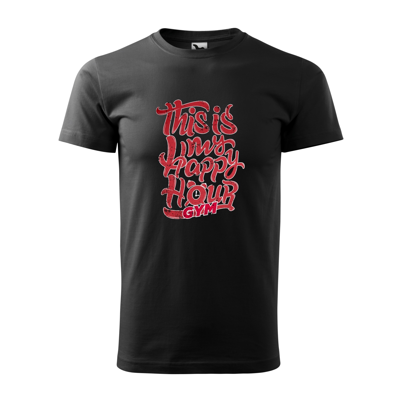 Tricou negru barbati, idee de cadou, pentru pasionatii de fitness/sala, This My Happy Hour, marime L