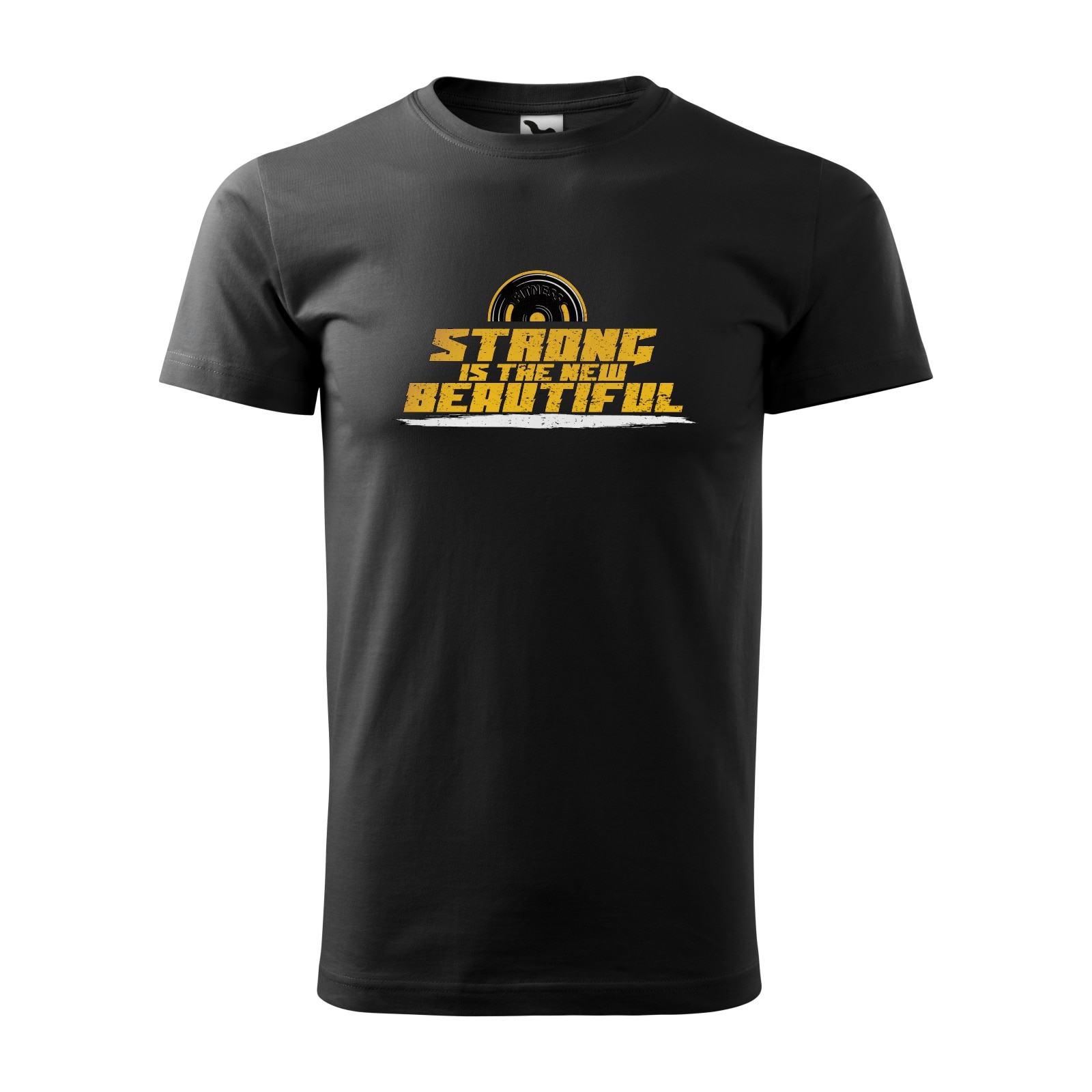 Tricou negru barbati, idee de cadou, pentru pasionatii de fitness/sala, Strong is the New Beautiful, marime M