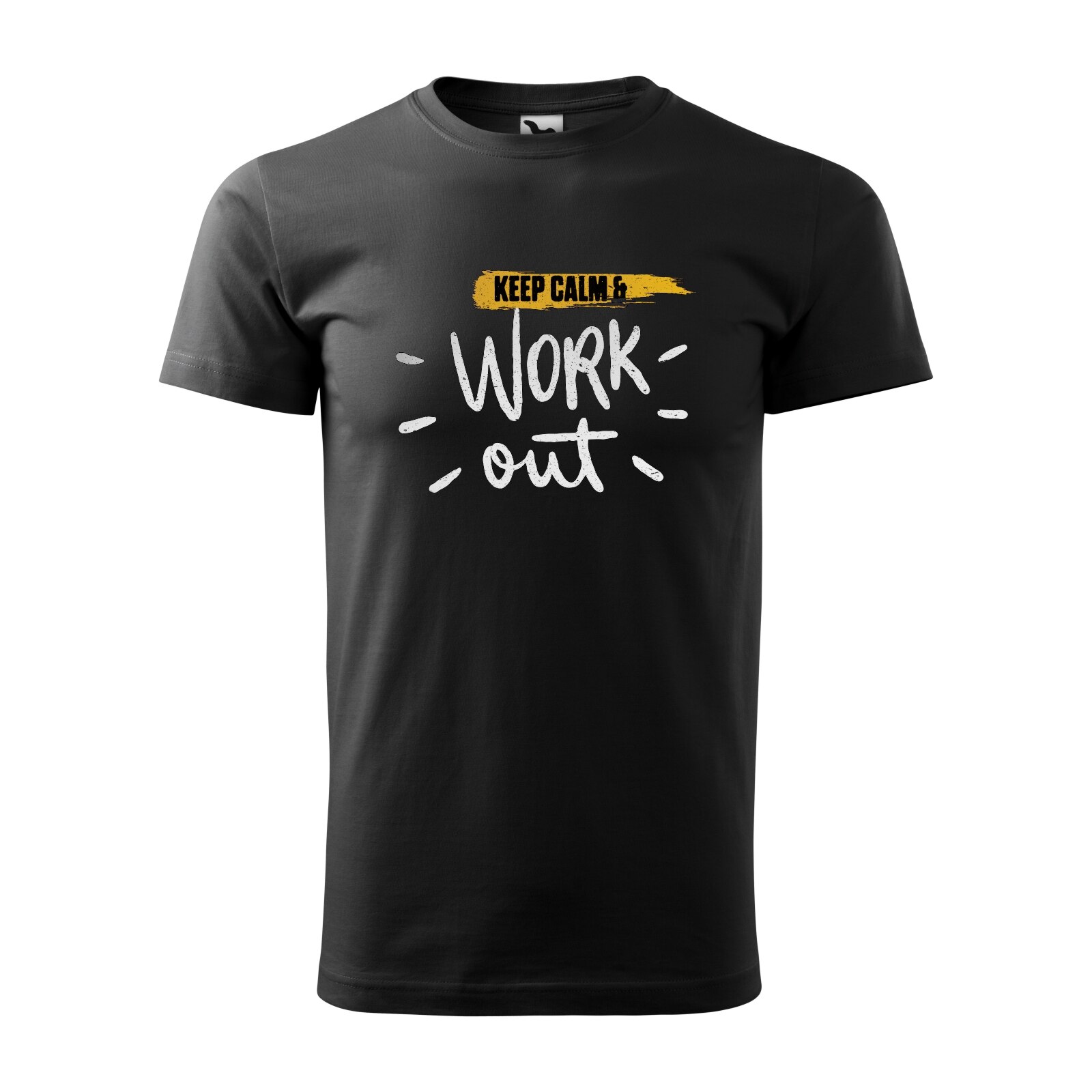 Tricou negru barbati, idee de cadou, pentru pasionatii de fitness/sala, Keep Calm and Work Your Body Out, marime L