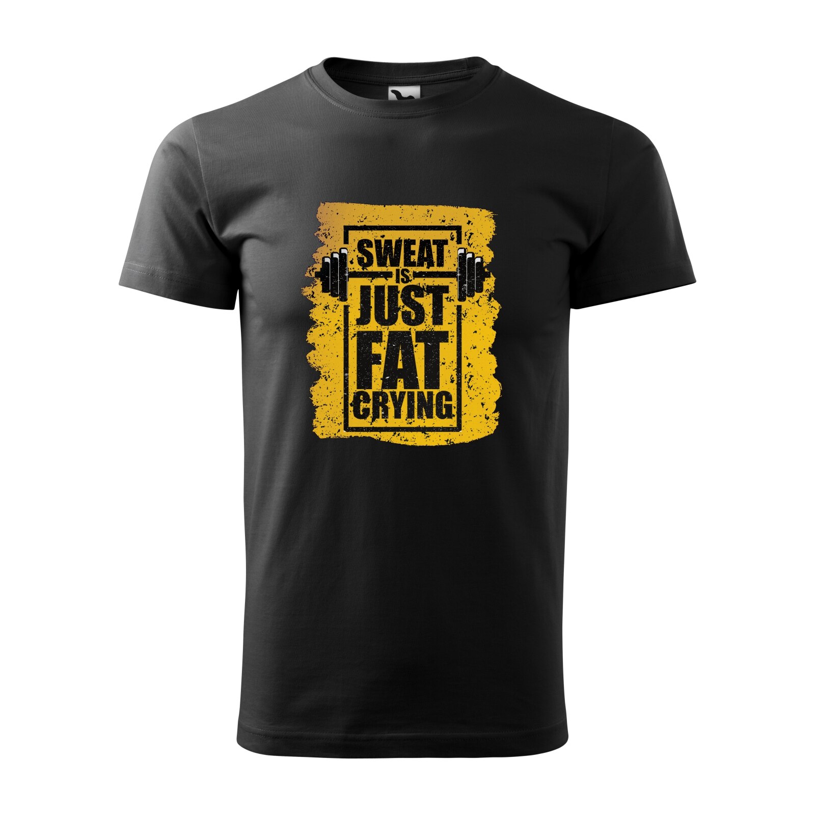 Tricou negru barbati, idee de cadou, pentru pasionatii de fitness/sala, Sweat is Just Your Fat Crying, marime L