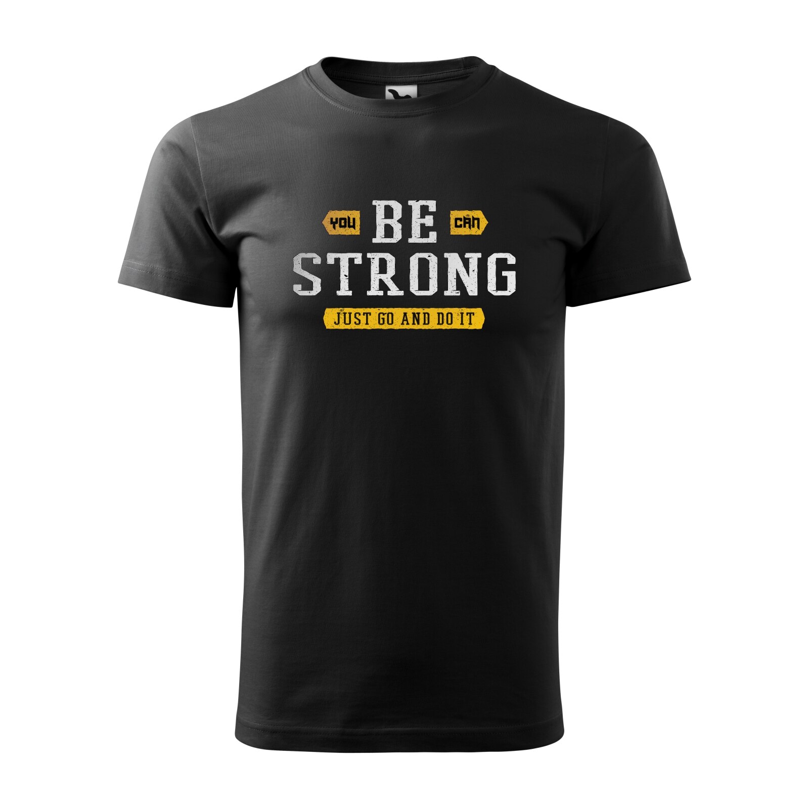 Tricou negru barbati, idee de cadou, pentru pasionatii de fitness/sala, You Can Be Strong Just Go And Do It, marime M