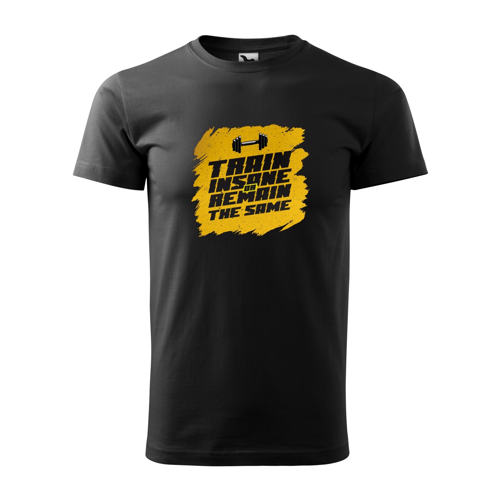 Tricou negru barbati, idee de cadou, pentru pasionatii de fitness/sala, Train Insane or Remain the Same, marime XS