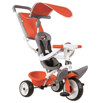 Tricicleta Smoby Baby Balade, cu roti silentioase, rosu Tricicleta Smoby Baby Balade, cu roti silentioase, rosu